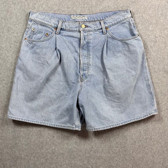 Mother SNACKS Pleated Fun Dip Shorts Just a Nibble Size 32 - Picture 1 of 14